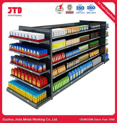 comprare Scaffalatura rivestita del supermercato della gondola della scaffalatura dell'esposizione del negozio della drogheria della polvere online manufacture