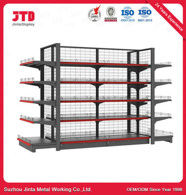 comprare Singola scaffalatura laterale della gondola del supermercato dell'esposizione di vendita al dettaglio del negozio dello scaffale della parete della drogheria online manufacture
