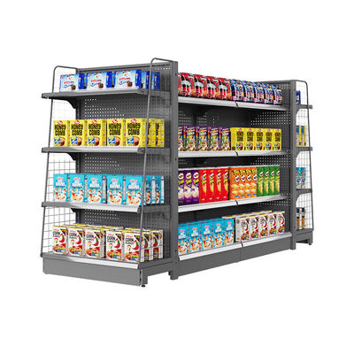 comprare 5-Shelf Metal Gondola Display Rack for Supermarkets 80kg Capacity online manufacture