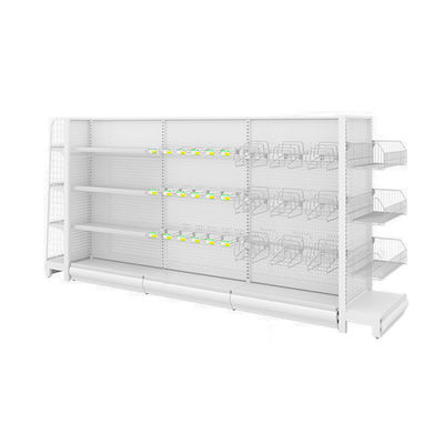 comprare 5-Shelf Metal Supermarket Gondola Display Rack 80kg Capacity online manufacture