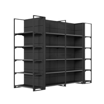 comprare Double-Sided Gondola Shelving 5-Shelf Supermarket Display Rack online manufacture
