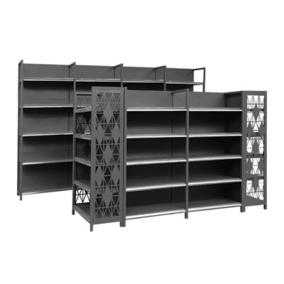 comprare Metallic Gondola Supermarket Shelves 5-Tier Customizable Retail Rack online manufacture