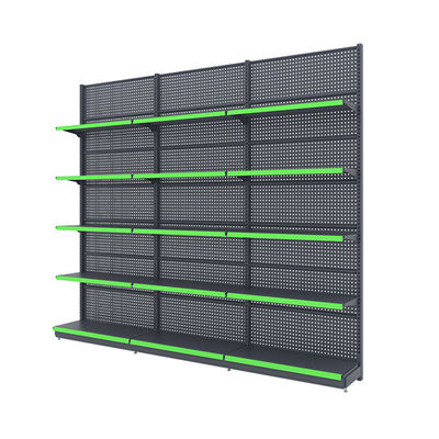 comprare Ripiani metallici per display a gondola con scaffale solida da installazione rapida e retro regolabile per negozi al dettaglio online manufacture