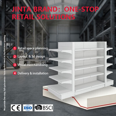 acquistare Ripiano di vetrina per supermercati in acciaio laminato a freddo per uso pesante con altezza regolabile e capacità di carico di 140 kg/strato online manufacture