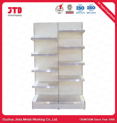 comprare Scaffale bianco della fila della scaffalatura 80kgs 5 dell'esposizione del supermercato di 3FT 6FT online manufacture