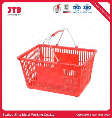 comprare Canestro di plastica del carrello del centro commerciale con 2 maniglie 28L online manufacture