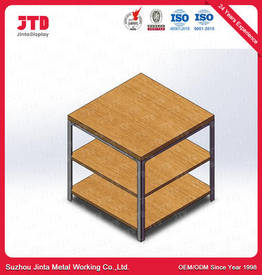 comprare scaffale di esposizione della fila del MDF 3 dell'unità della scaffalatura di legno di metallo 150kgs online manufacture