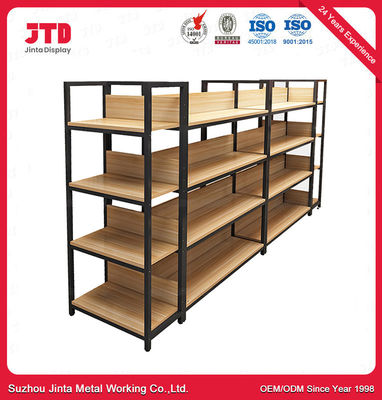 Scaffalatura di legno della gondola del metallo dello scaffale dello scaffale delle merci del supermercato del negozio del metallo