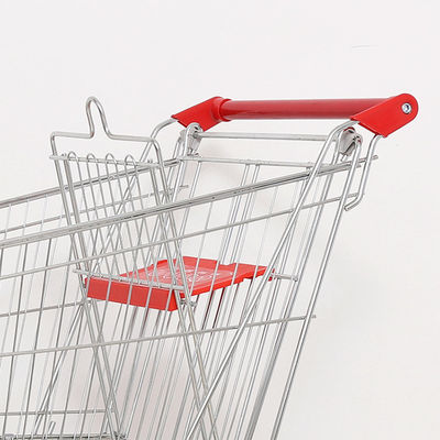 Carrello di shopping pieghevole Carrello a mano in metallo e acciaio con quattro ruote