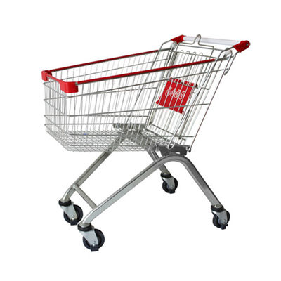 Carrello da spesa per supermercati in metallo a 4 ruote / carrello da spesa da 150L