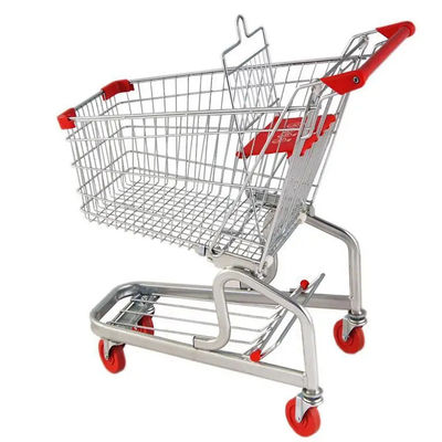 Carrello da spesa per supermercati in metallo a 4 ruote / carrello da spesa da 150L