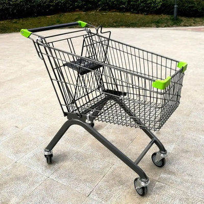 Camionetti per gli acquisti di metallo Carrozze con ruote di gomma resistenti