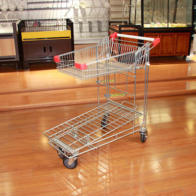 Supermercati e negozi di metallo carrelli della spesa carrelli con ruote