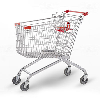 Supermercati e negozi di metallo carrelli della spesa carrelli con ruote