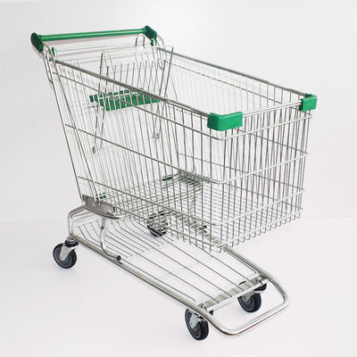 Comodo Logo personalizzato Carrotti da shopping in metallo Carrozzino per supermercati 60L-240L