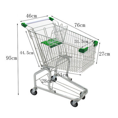 Carrozzino per supermercati e negozi di metallo