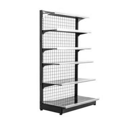 Supermercato Ripiani con schermo a filo Rack Metallo Negozio di convenienza Ripiani con schermo a filo Gondola