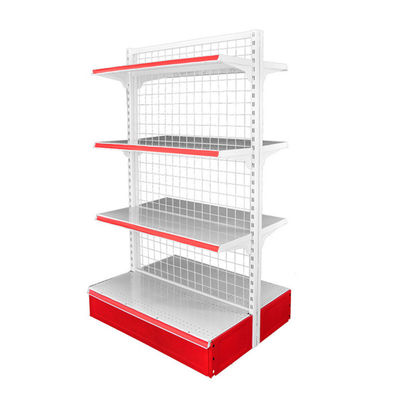 Supermercato Retail Store Mesh Wire Display Rack Ripiani a doppio lato a gondola personalizzati