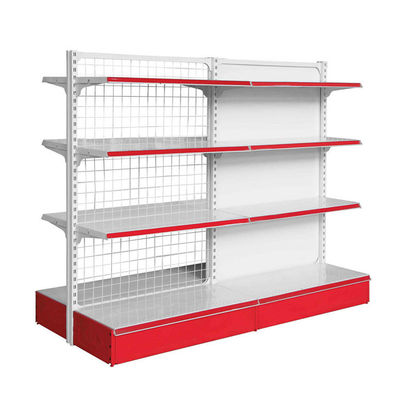 Supermercato Retail Store Mesh Wire Display Rack Ripiani a doppio lato a gondola personalizzati