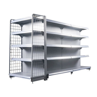 Supermercato Gondola Wire Display Mensola Metallico Negozio al dettaglio Mensola in acciaio Wire Mesh Back Panel