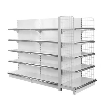 Supermercato Gondola Wire Display Mensola Metallico Negozio al dettaglio Mensola in acciaio Wire Mesh Back Panel