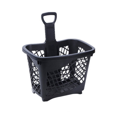 Cesto di plastica comodamente pieghevole con quattro ruote, facile da conservare e pulire