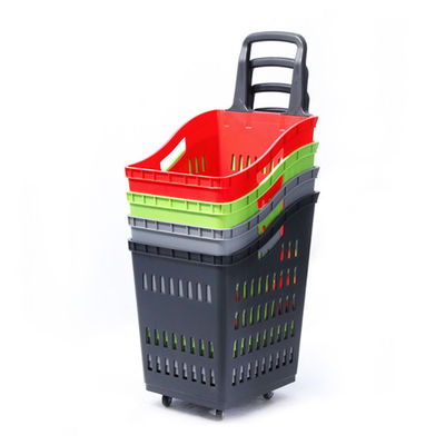 Supermercati Cesto di plastica per carrelli Cesto di acquisti personalizzato per un facile trasporto