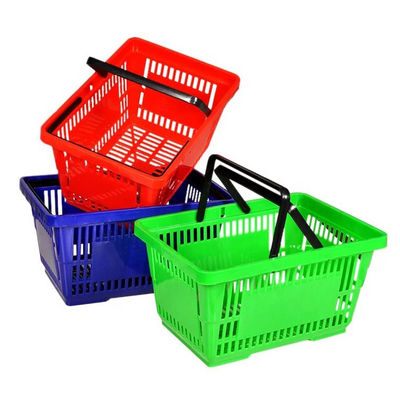 Cesto di plastica pieghevole e portatile per alimentari, cesto di plastica per la spesa