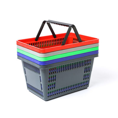 Cesto di plastica pieghevole e portatile per alimentari, cesto di plastica per la spesa