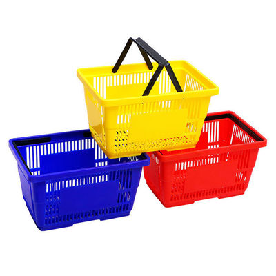 Cesto di plastica pieghevole e portatile per alimentari, cesto di plastica per la spesa