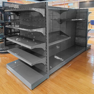 Sistema di scaffalatura per supermercati al dettaglio in acciaio laminato a freddo con capacità di carico 30-80 kg/strato