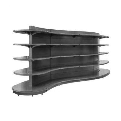 Rack di supermercato in stile moderno con struttura stabile e facile da assemblare