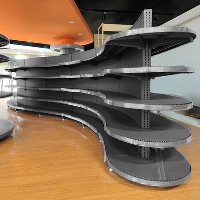 Rack di supermercato in stile moderno con struttura stabile e facile da assemblare