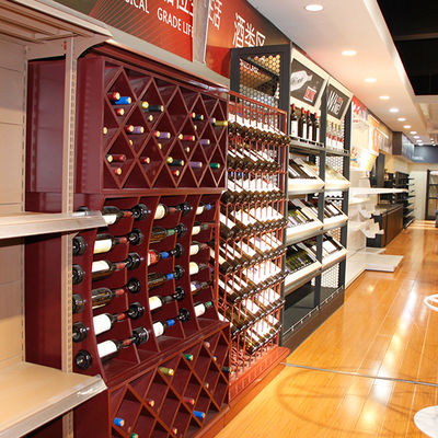 Supermercato personalizzato Mensola per il vino in legno Mensola per la vetrina