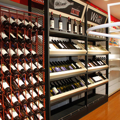Supermercato personalizzato Mensola per il vino in legno Mensola per la vetrina