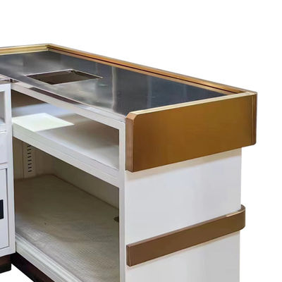 Supermercato in acciaio inossidabile Contiere di cassa Alta durata Armadio in acciaio laminato a freddo