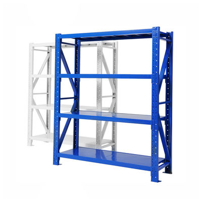 Rack di magazzino in acciaio laminato a freddo robusto e durevole con capacità di 500-3000 kg per strato