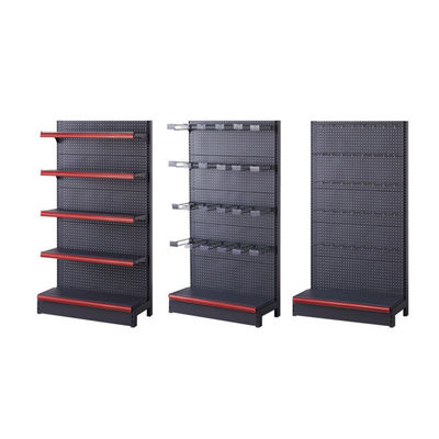Sistema di scaffalatura per display in acciaio stabile per magazzini