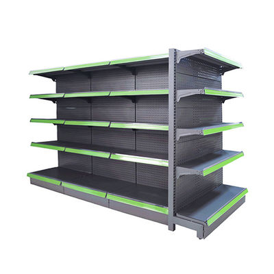 Sistema di scaffalatura per display in acciaio stabile per magazzini