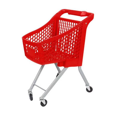 Carrello della spesa in plastica a 4 ruote facile da spostare per bambini al supermercato