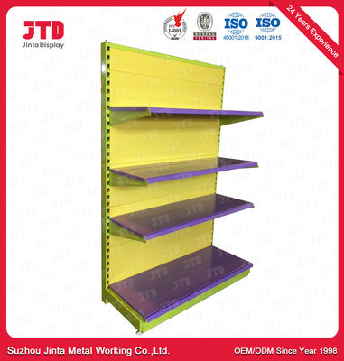 il nero dello scaffale di esposizione della vendita al dettaglio di 1.8m 0.9m 100kgs e scaffali gialli di stoccaggio