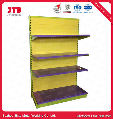 il nero dello scaffale di esposizione della vendita al dettaglio di 1.8m 0.9m 100kgs e scaffali gialli di stoccaggio