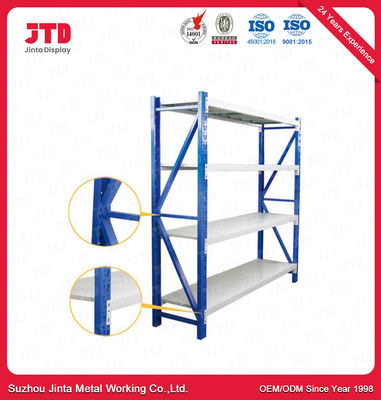 il metallo del magazzino 2000kgs tormenta quattro strati della scaffalatura blu di 1200mm