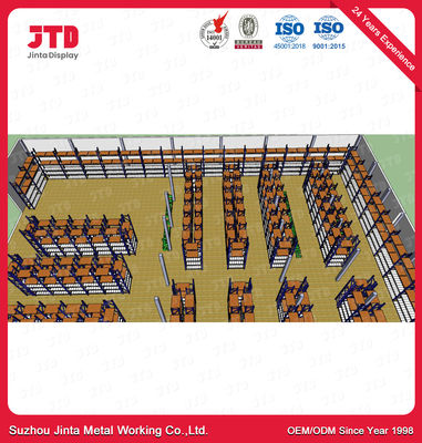 il metallo del magazzino di 1.2m 2.5m tormenta gli scaffali resistenti del supermercato 3000kgs