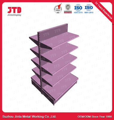 singolo 1500mm scaffale parteggiato del supermercato di 400mm 5 strati porpora