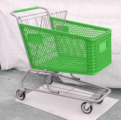 carrello di plastica di verde dell'OEM delle ruote dei canestri 4 del carrello 200L
