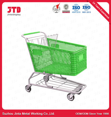 carrello di plastica di verde dell'OEM delle ruote dei canestri 4 del carrello 200L