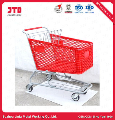 Carrello rosso di acquisto del metallo 150kg con il canestro 240 litri