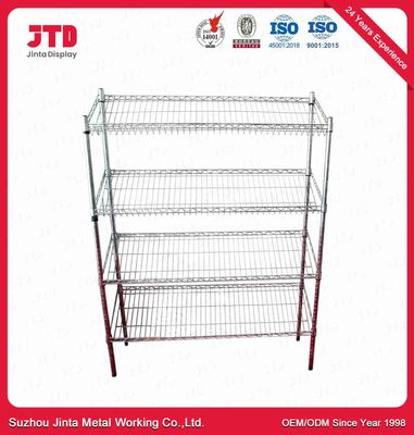 180cm 7 strati fissano la scaffalatura della scaffalatura 90kgs Chrome dell'esposizione con le ruote