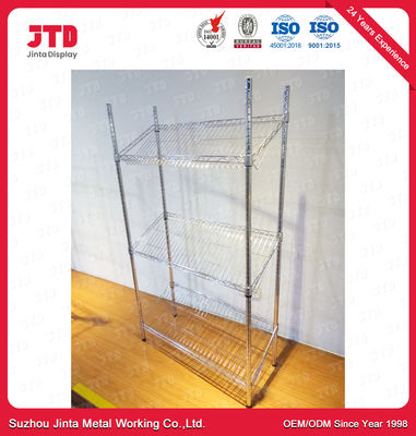 il cavo di 1200mm 450mm visualizza il ODM della scaffalatura scaffale di acciaio inossidabile di 4 strati